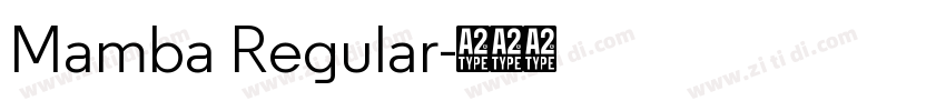 Mamba Regular字体转换